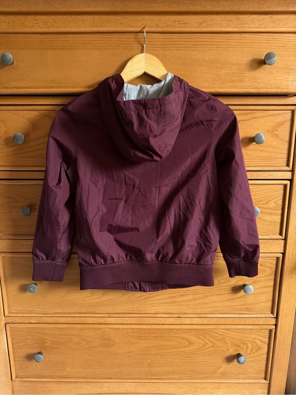 Old Navy Brand Kids Windbreaker Hooded Jacket Coat Burgundy Size Medium (8)